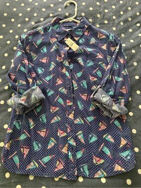 NWT Talbots factory sailboat button down